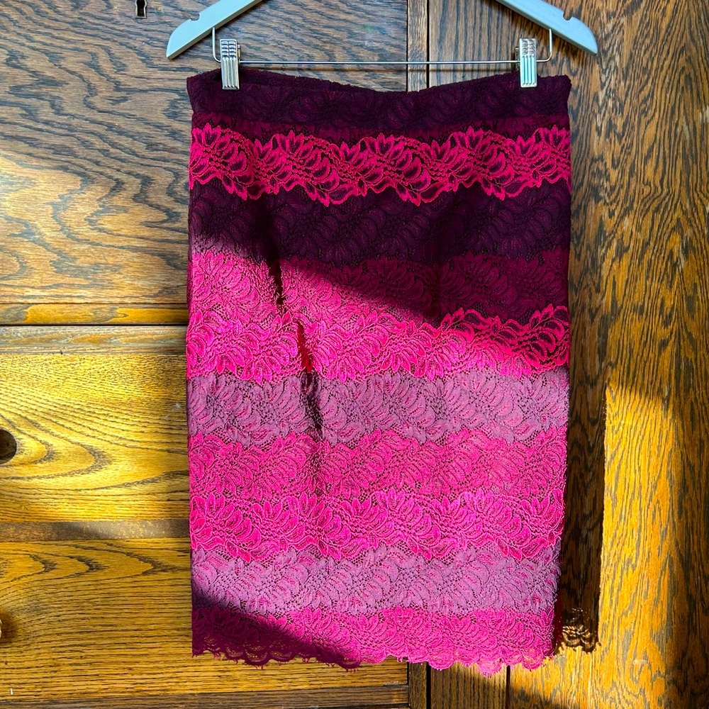 Banana Republic Purple/ Pink Lace Skirt